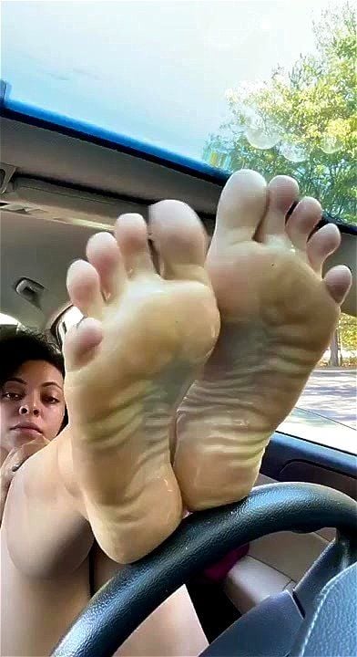 feet, fetish, soles, brunette