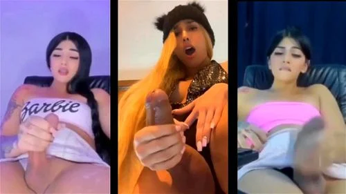 Shemale Cumshot challenge. - Tranny, Cumshot, Ladyboy Porn