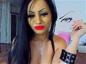 Busty JoFoxy play with black dildo