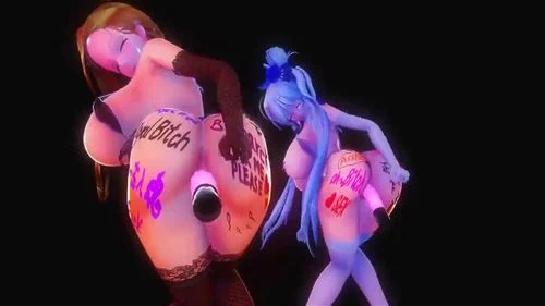 mmd dance, hentai, big tits, big ass