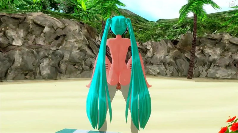 Hatsune Miku having Fun on the Beach