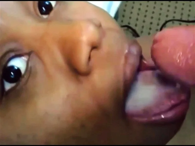 Amateur Ebony BWC BJ and Cum in Mouth & Swallow 4K