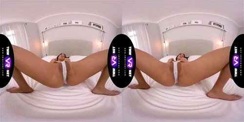 tmwvrnet, small tits, masturbation, 180° in virtual reality