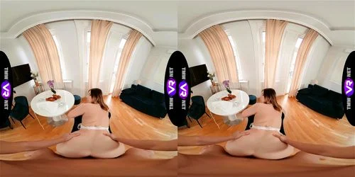virtual reality, natural tits, babe, reverse cowgirl