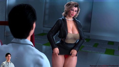 exhibitionism, big ass, big tits, 3d animation