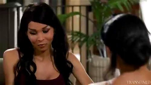 Ebony shemale deeply creampies white female