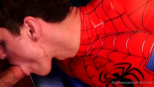 Spiderman Subits to Superman: Blowjob, Big Dick & Gay Porn - SpankBang