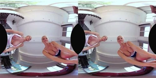 blonde, vr, masturbation, virtual reality