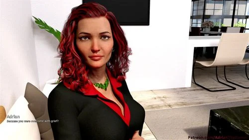 redhead, visual novel, big tits, gameplay