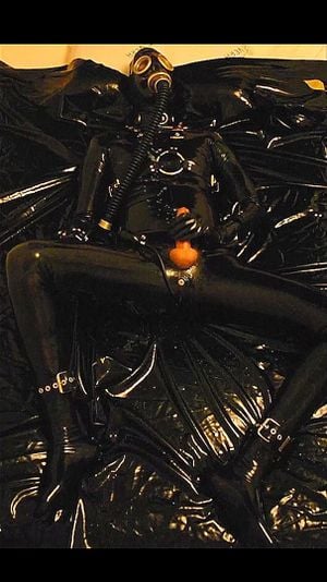 Full Rubber Play and Cum