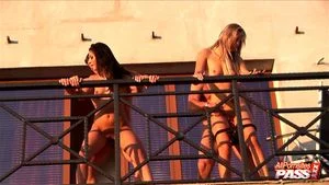 Balcony Sex Got Hotter With Reigna And Selena