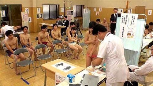 Japanese schoolgirls health exam crazy jiancha