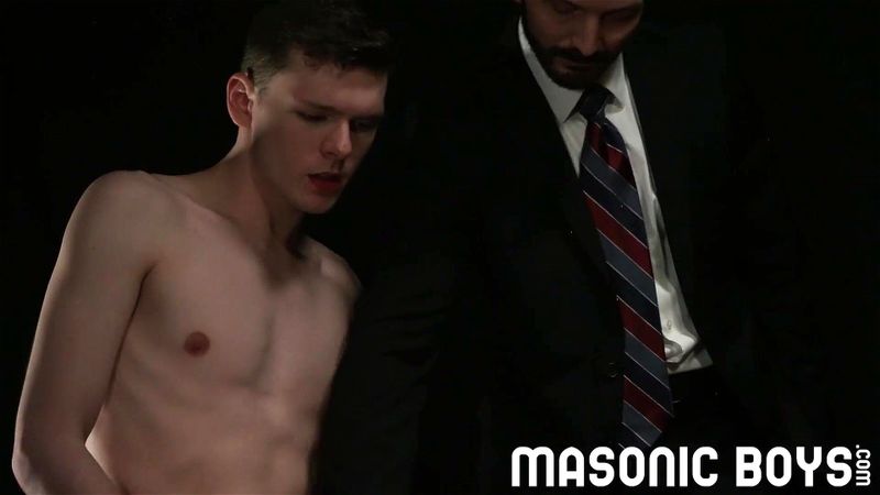 MasonicBoys - 3 suited DILFs use & raw fuck cute twink boy