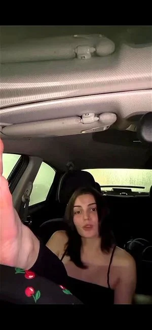 Sexy girl feet in car