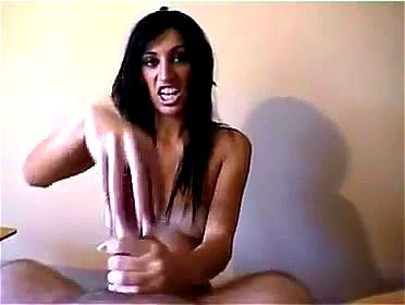 handjob from brunette