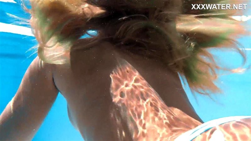 Hungarian blonde skinny pornstar swimming