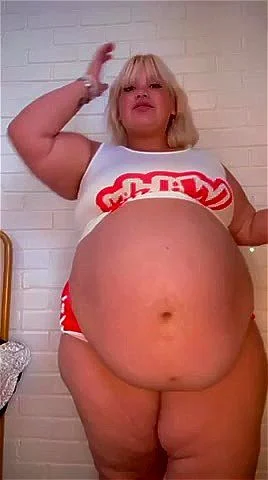 Watch Beautiful huge round belly Feedee Weight Gain Bbw Porn  