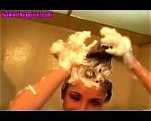 Watch Brunette hairwash - Shower, Hair Wet, Brunette Porn - SpankBang