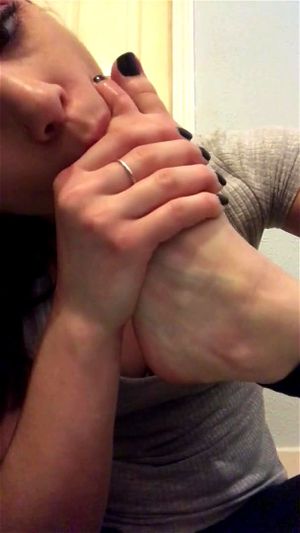 Self foot worship thumbnail