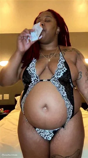 Thick belly black girl 2