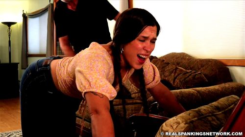 Lynn: Bent Over And Spanked With The Belt