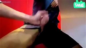 Hand job at coffe shop