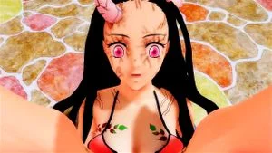 Mmd - Nezuko sex in the pool