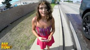 Bad Tow Truck - Brunette cheats on bf for a tow