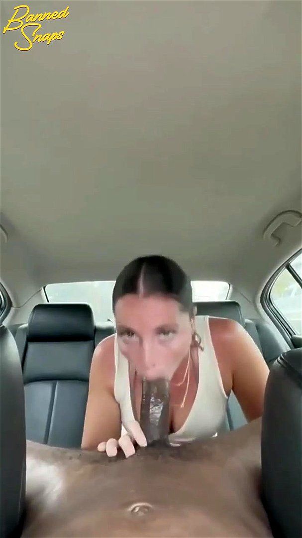 Beautiful white slut goes blacked in a car