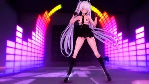 mmd イオリのAbracadabra (Silver Cat)