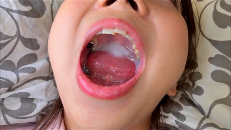 Schoolgirl  eats sperm 2