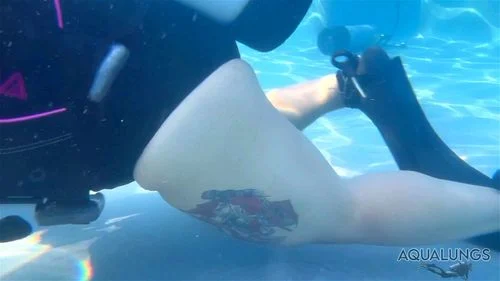 bbw, big tits, underwater fetish, pool sex