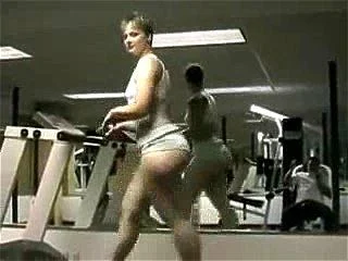 White MILF Treadmill Booty - Ameman