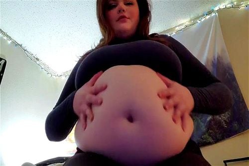danni the fatty, homemade, belly stuffing, redhead