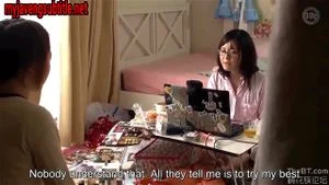 (JAV ENG SUB) She doesn't get out of her room but...