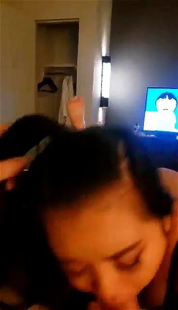 Cute asian girl sucks bwc