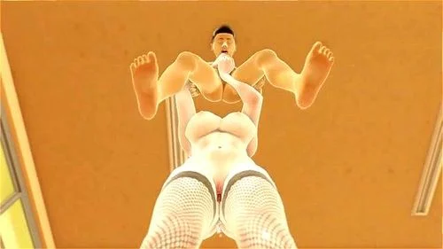fetish, lift and blow, strong girl, animation 3d sex
