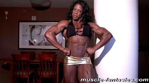 female bodybuilder, female muscle, fetish, homemade
