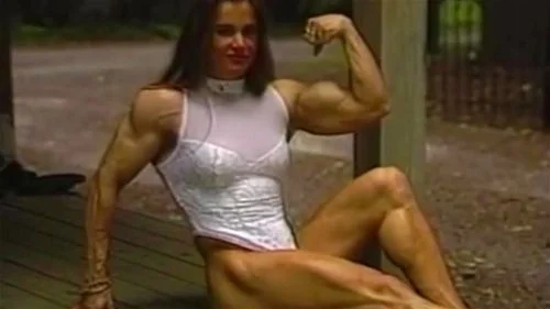 female muscle, posing, solo, babe