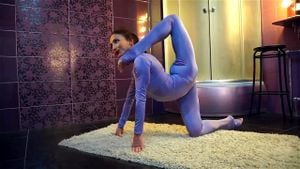 Flexible gymnast girl