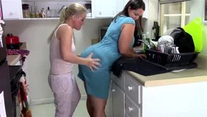 Lesbian humping her Friend`s Mother big Ass