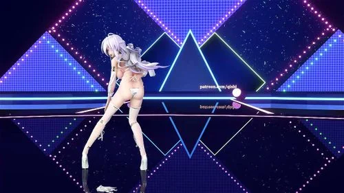 dance striptease, solo, big tits, hentai