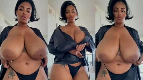 big tits, ebony, amateur, huge boobs solo