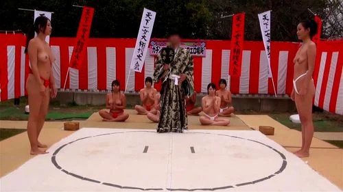 sumo wrestling, lesbian, asian, topless wrestling