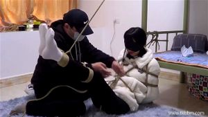 chinese bondage and tickle in white socks