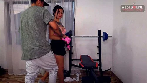 Latina Lia Cooper Fucked by Boxing Coach