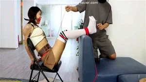 chinese bondage and tickle in white socks