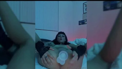 Fun Sized Mixed Japanese Goth Fuck Toy Kaori Fucks Herself In Bed