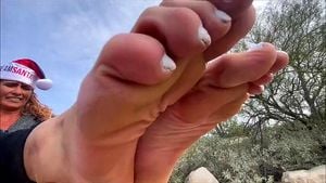 Smelly white ticklish soles Sniffed