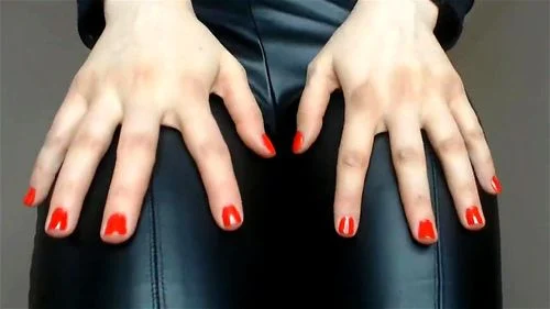 ASMR Queen - Erotic leather pants scratching sounds no talking (2019)